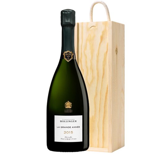 Bollinger Grande Annee 2015 Vintage 75cl In Pine Wooden Gift Box